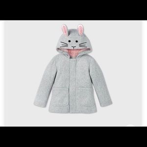Girls Bunny Wool Coat